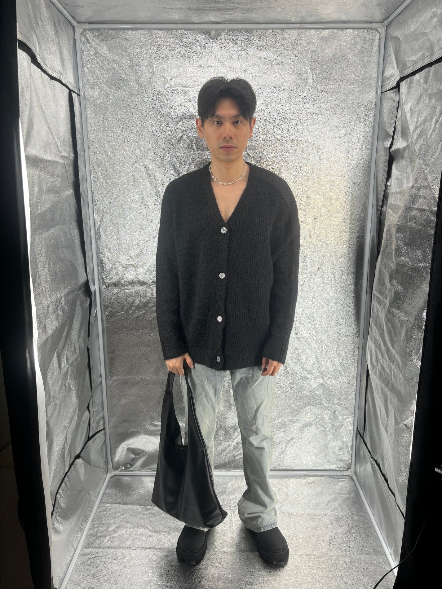 Leather Tote - wasabi