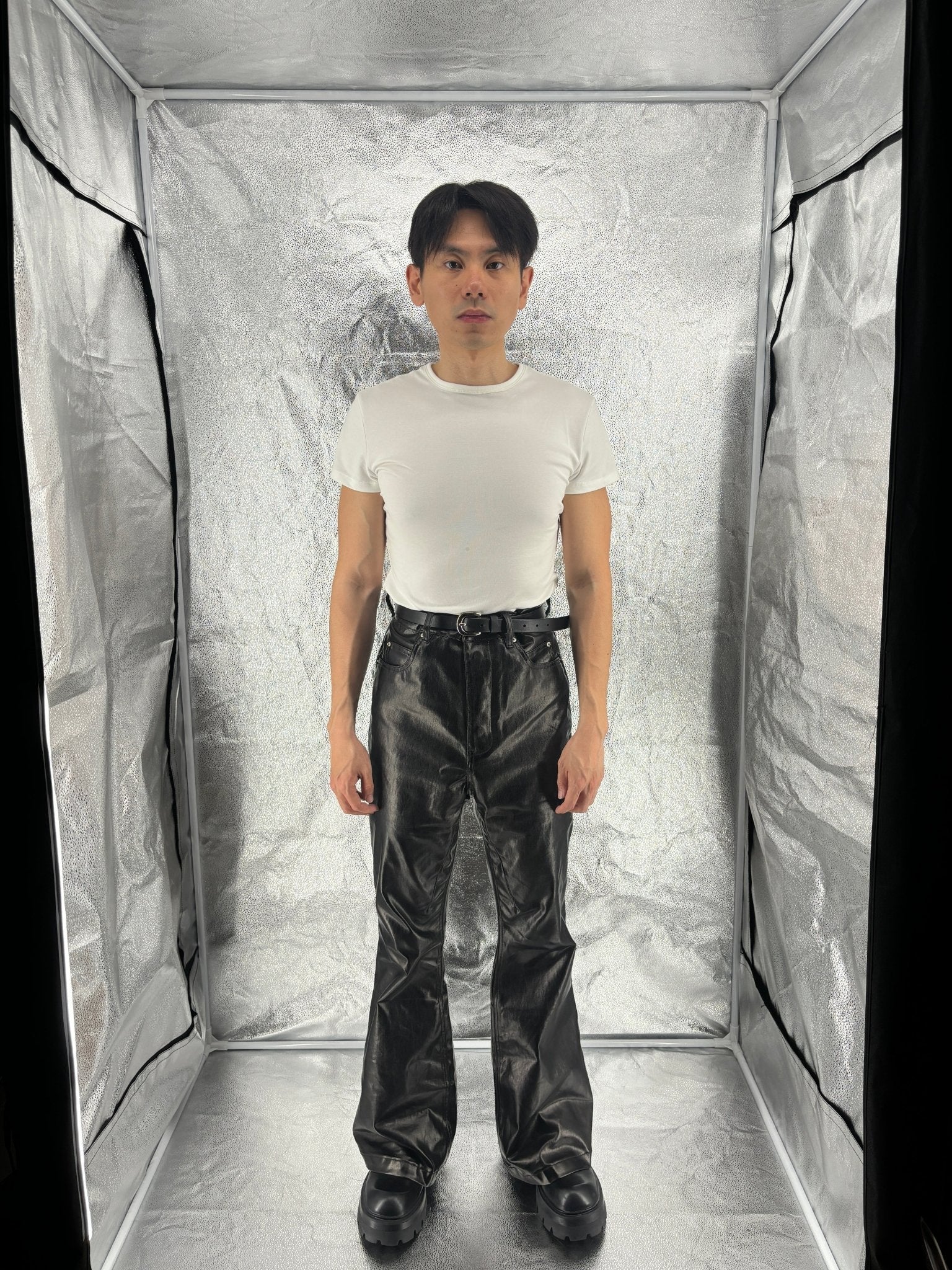 Leather Pants - wasabi